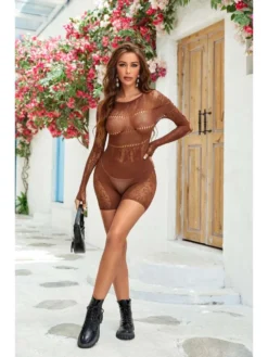 See Through Hollow Out Fitted Rompers -Bambam Clothing Shop P 20240624185203912 250