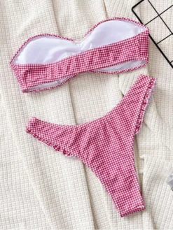 Boat Neck Off Shoulder High Rise Bikinis Sets -Bambam Clothing Shop P 20240625110423102 440