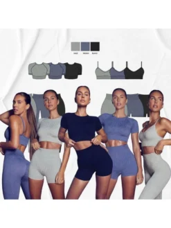 Striped Crewneck Cropped Tank & Top -Bambam Clothing Shop P 20240625160418236 516