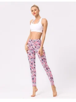 Abstract Graffiti Printing High Rise Slim Leggings -Bambam Clothing Shop P 20240625170832628 310